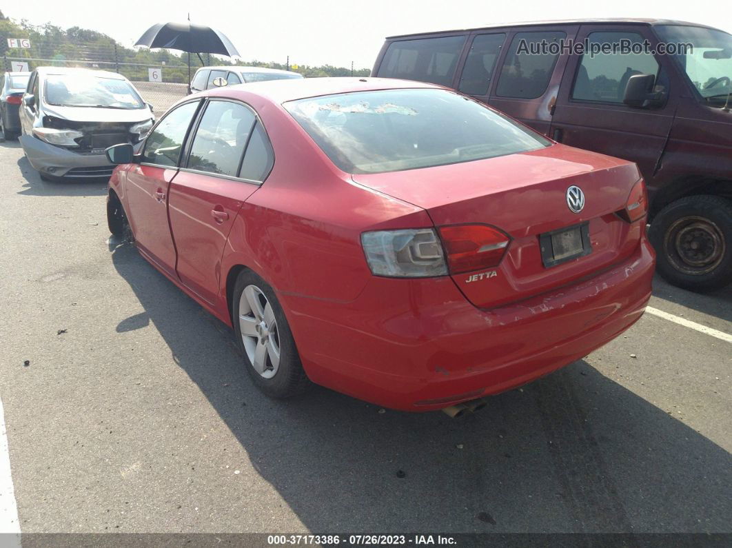 2013 Volkswagen Jetta Sedan S Red vin: 3VW2K7AJ8DM402528