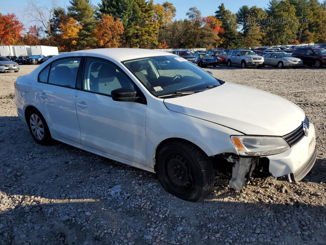 2014 Volkswagen Jetta Base White vin: 3VW2K7AJ8EM306559