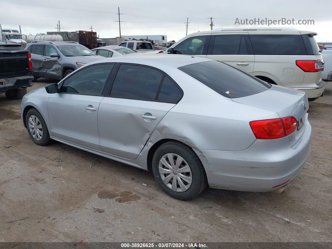 2014 Volkswagen Jetta 2.0l S Silver vin: 3VW2K7AJ8EM327847