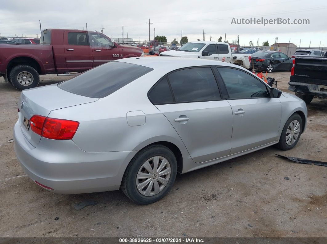 2014 Volkswagen Jetta 2.0l S Silver vin: 3VW2K7AJ8EM327847