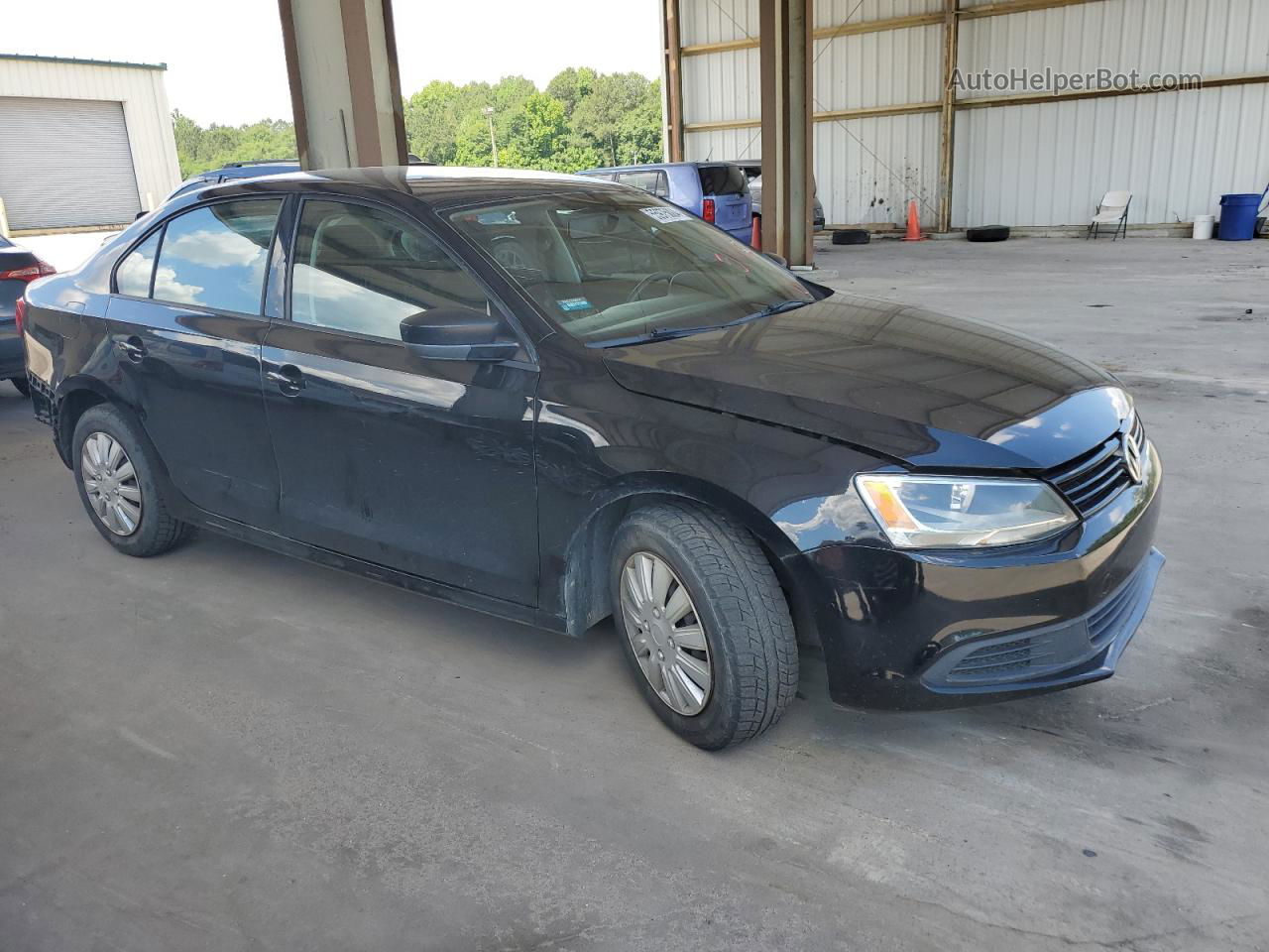 2014 Volkswagen Jetta Base Black vin: 3VW2K7AJ8EM351937