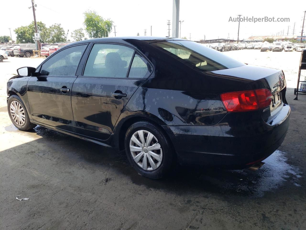 2014 Volkswagen Jetta Base Black vin: 3VW2K7AJ8EM404698