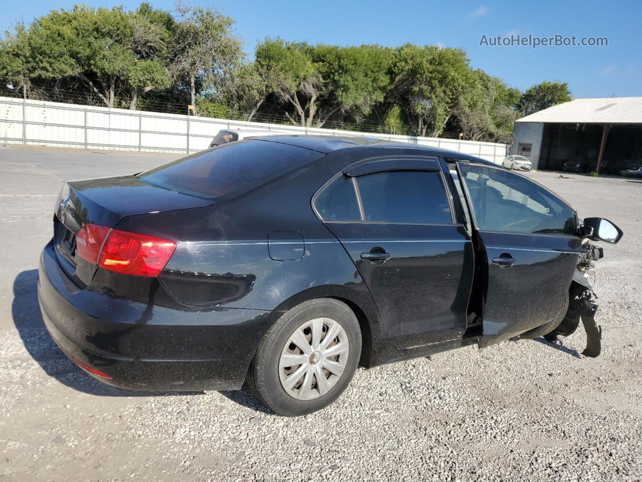 2014 Volkswagen Jetta Base Black vin: 3VW2K7AJ8EM430587