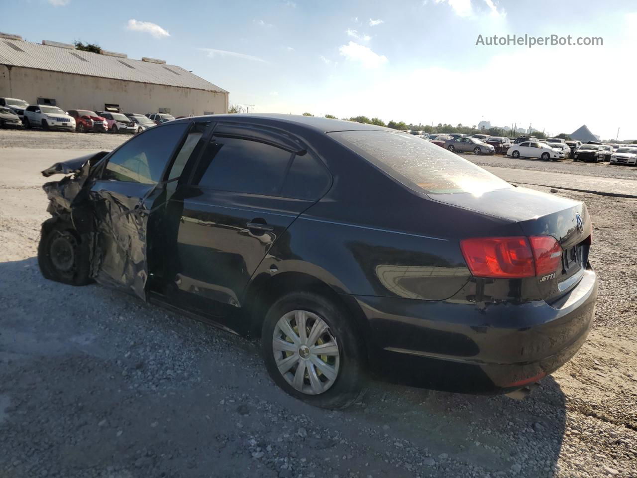 2014 Volkswagen Jetta Base Black vin: 3VW2K7AJ8EM430587