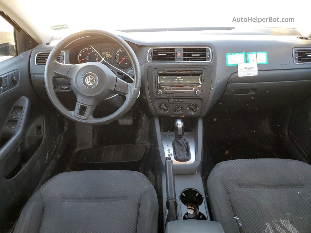 2014 Volkswagen Jetta Base Черный vin: 3VW2K7AJ8EM435563