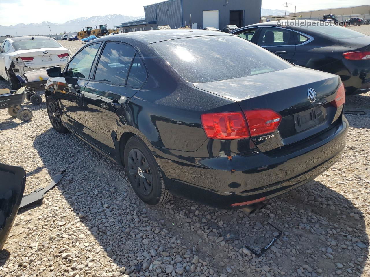 2014 Volkswagen Jetta Base Black vin: 3VW2K7AJ8EM439306