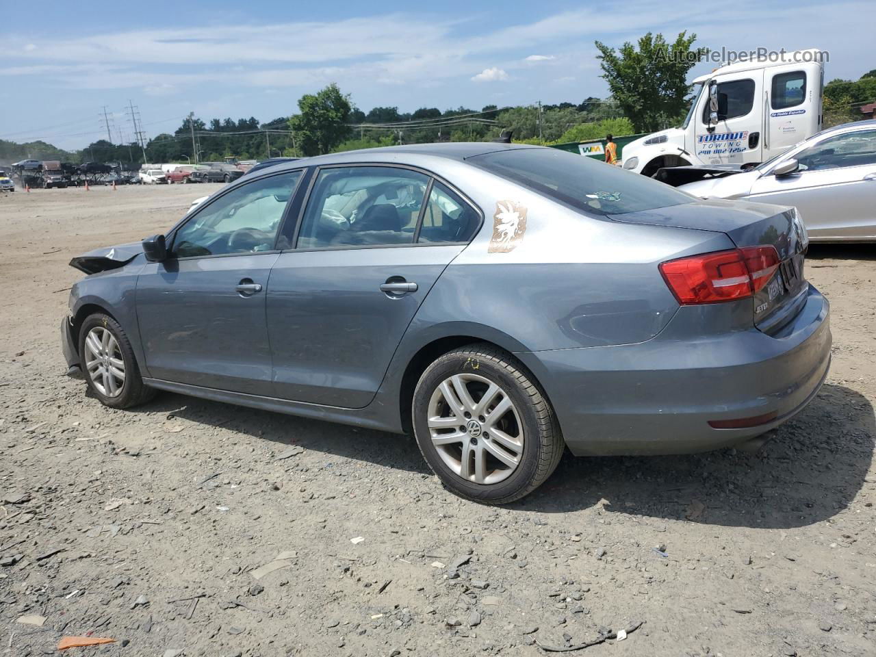 2015 Volkswagen Jetta Base Gray vin: 3VW2K7AJ8FM208598