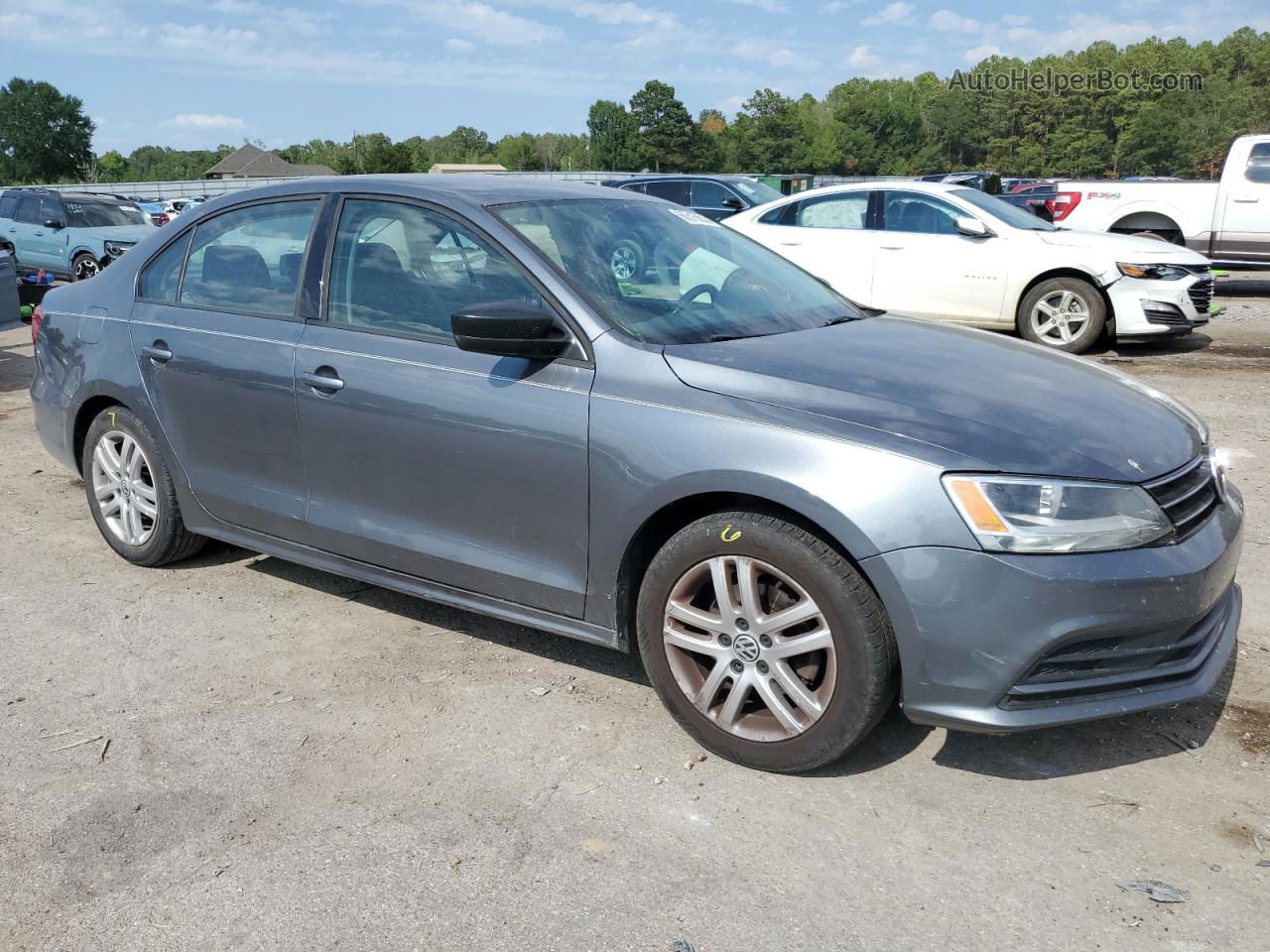 2015 Volkswagen Jetta Base Gray vin: 3VW2K7AJ8FM222971