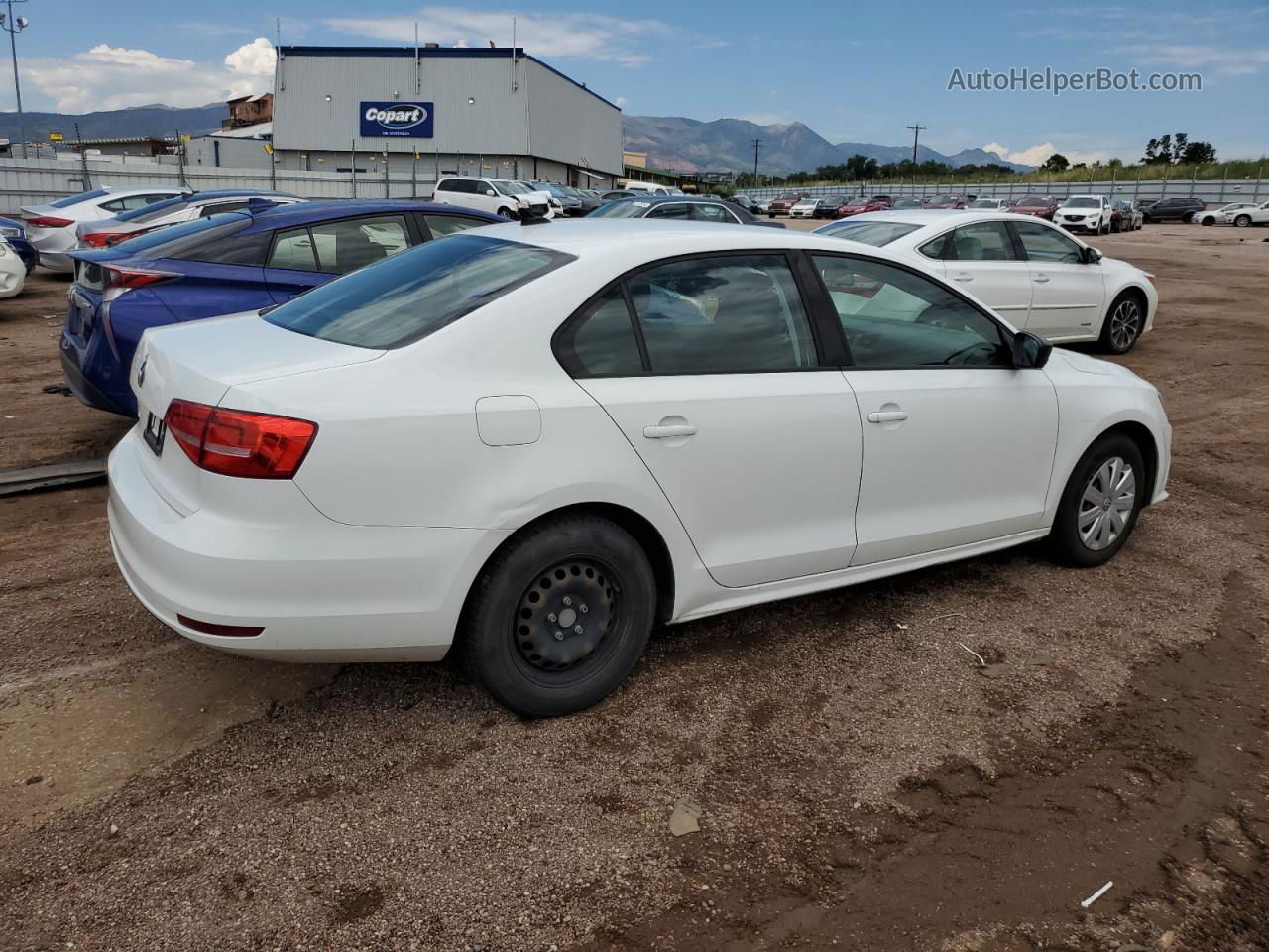 2015 Volkswagen Jetta Base White vin: 3VW2K7AJ8FM296262