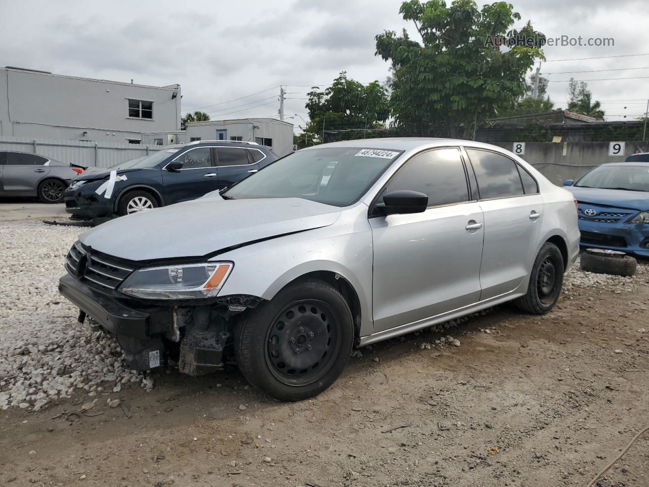 2015 Volkswagen Jetta Base Silver vin: 3VW2K7AJ8FM297508