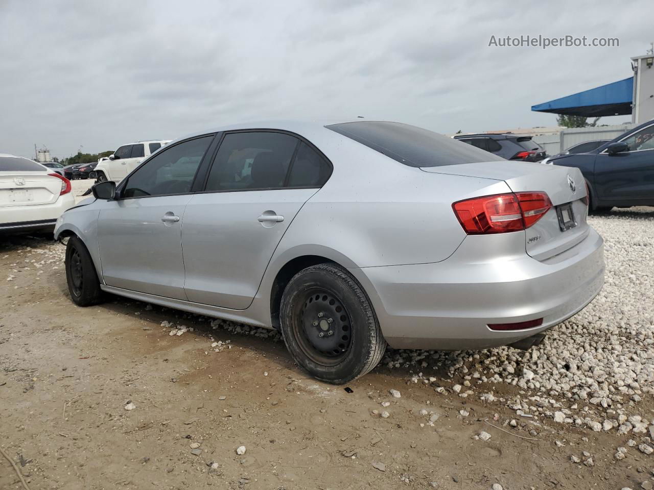 2015 Volkswagen Jetta Base Silver vin: 3VW2K7AJ8FM297508