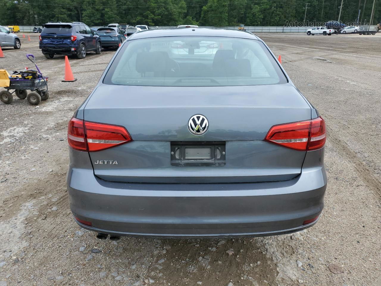 2015 Volkswagen Jetta Base Gray vin: 3VW2K7AJ8FM313383