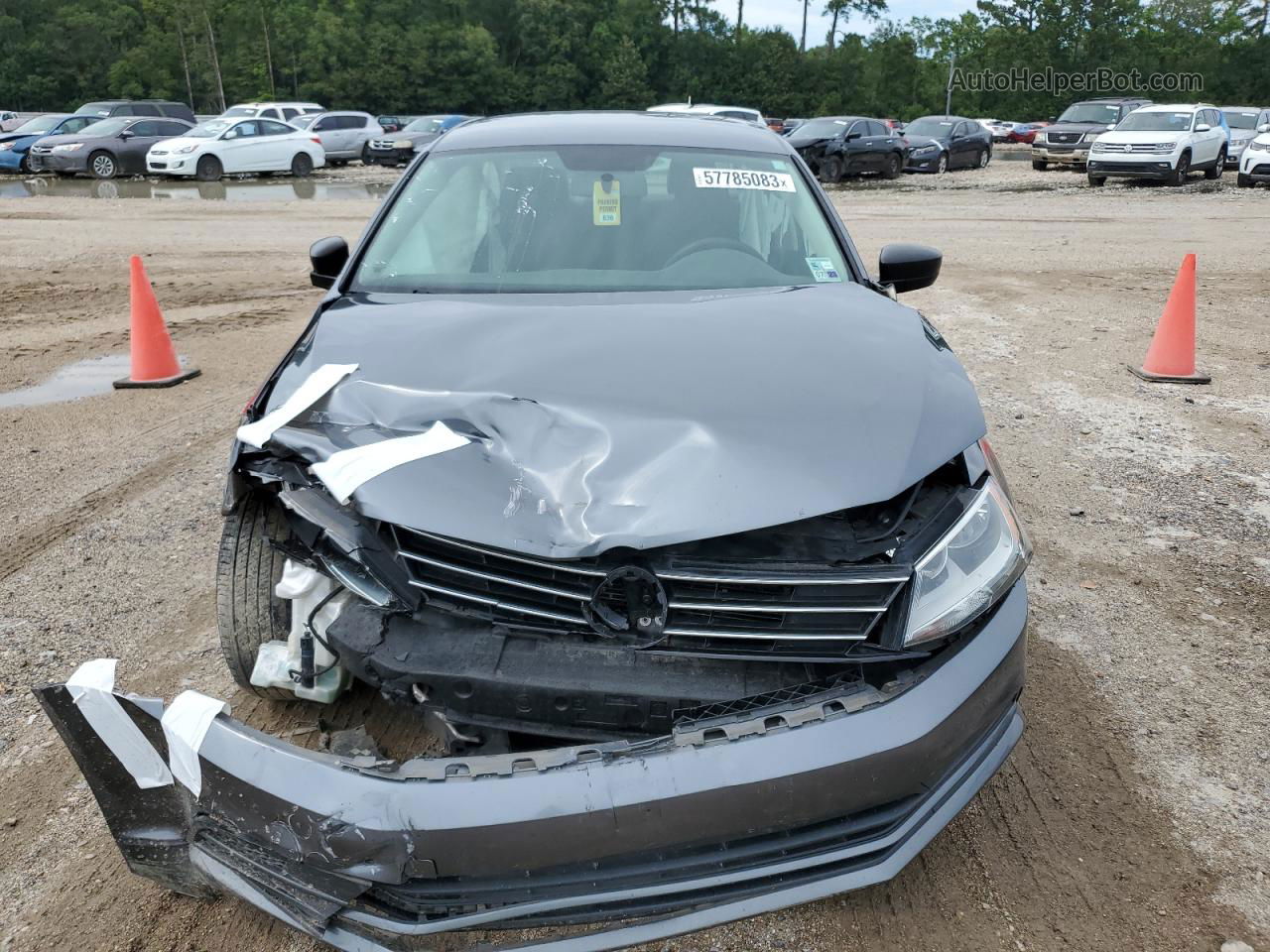 2015 Volkswagen Jetta Base Gray vin: 3VW2K7AJ8FM313383