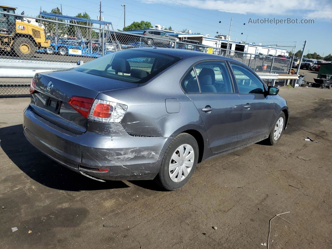 2015 Volkswagen Jetta Base Gray vin: 3VW2K7AJ8FM317174