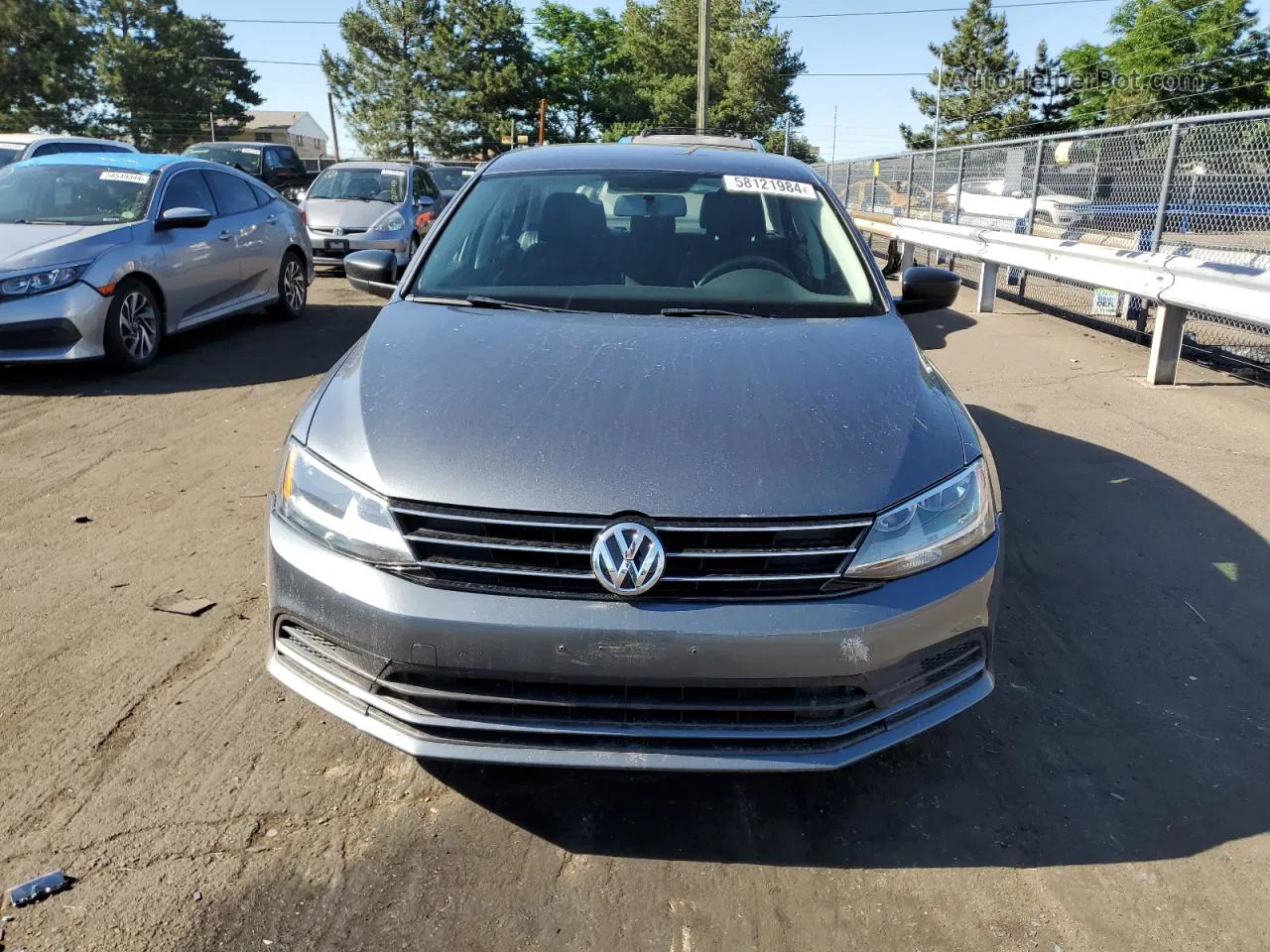 2015 Volkswagen Jetta Base Gray vin: 3VW2K7AJ8FM317174