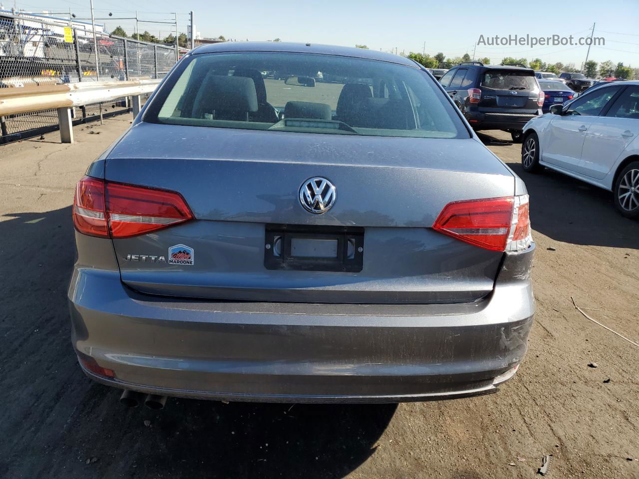 2015 Volkswagen Jetta Base Gray vin: 3VW2K7AJ8FM317174