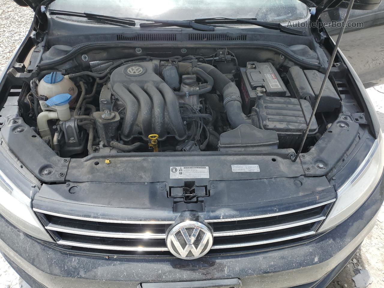 2015 Volkswagen Jetta Base Черный vin: 3VW2K7AJ8FM349784