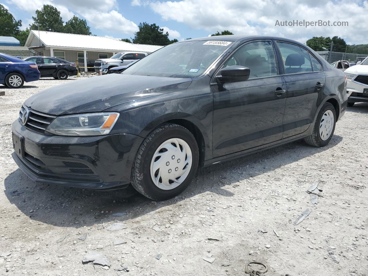 2015 Volkswagen Jetta Base Black vin: 3VW2K7AJ8FM349784