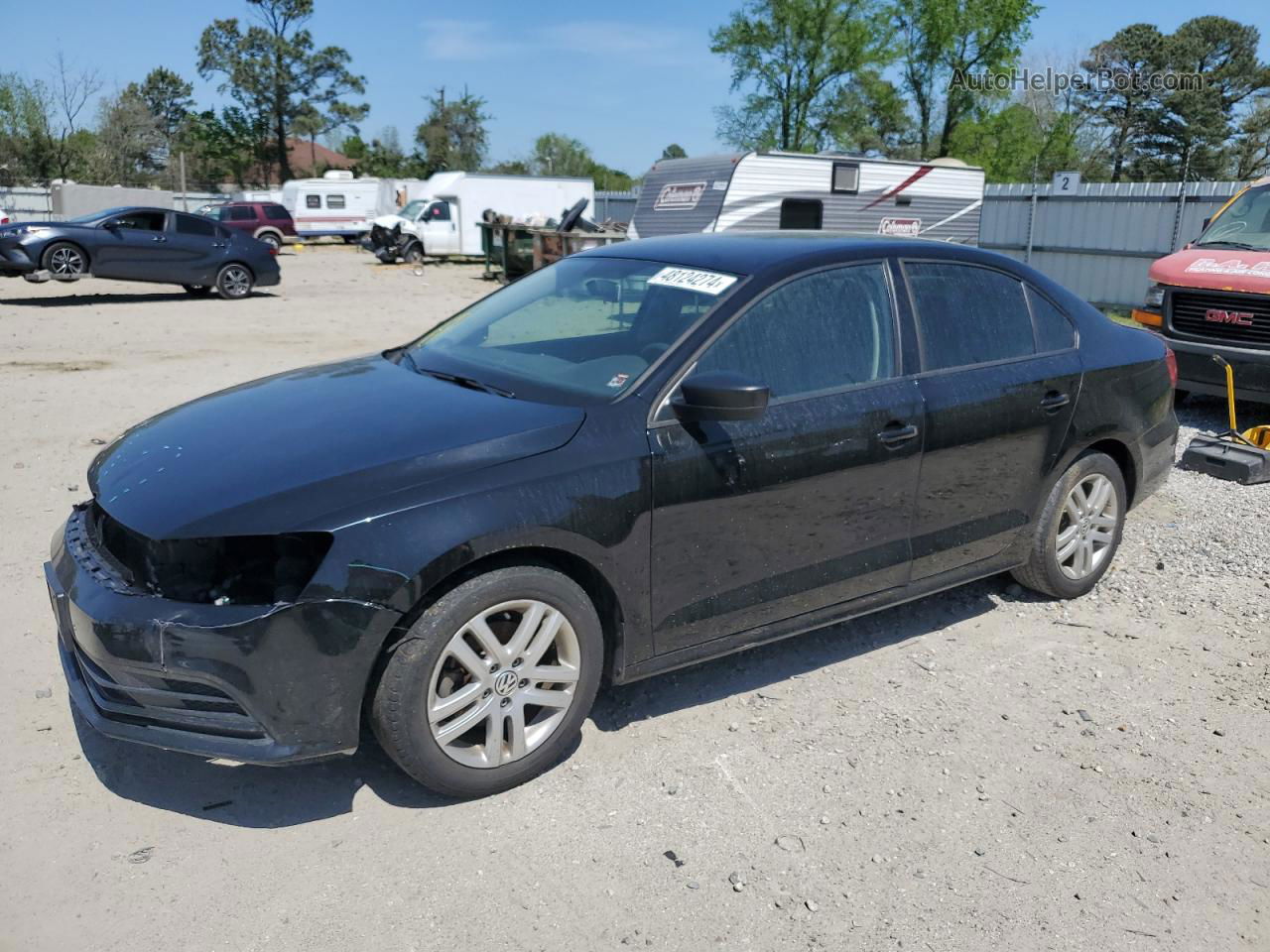 2015 Volkswagen Jetta Base Черный vin: 3VW2K7AJ8FM350059