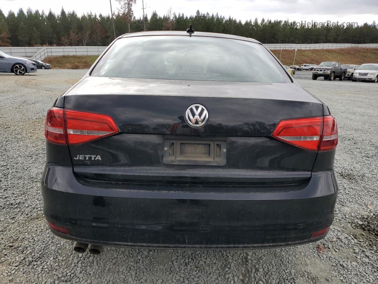 2015 Volkswagen Jetta Base Black vin: 3VW2K7AJ8FM353222