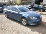 2015 Volkswagen Jetta Base Blue vin: 3VW2K7AJ8FM425195