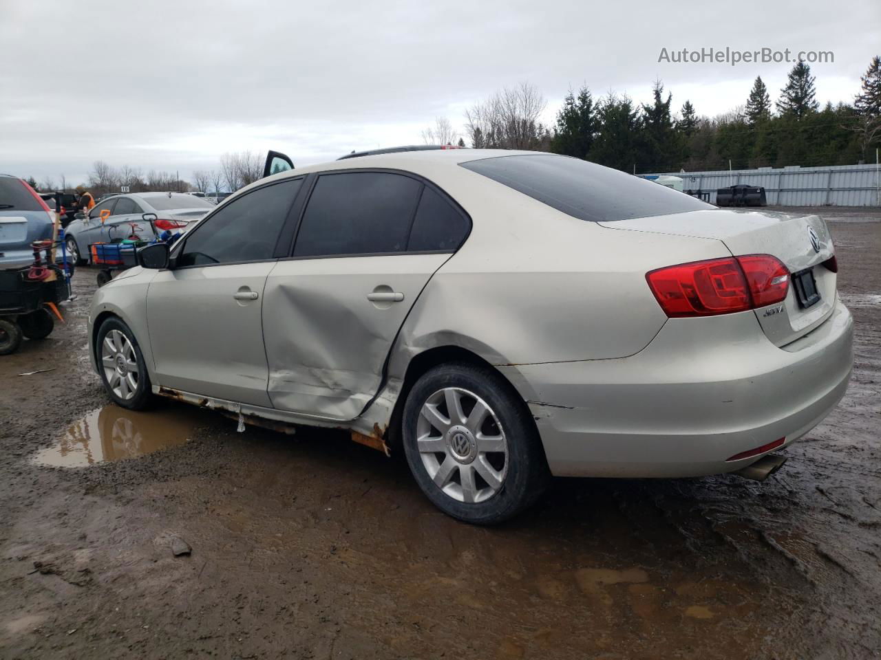 2011 Volkswagen Jetta Base Silver vin: 3VW2K7AJ9BM346306