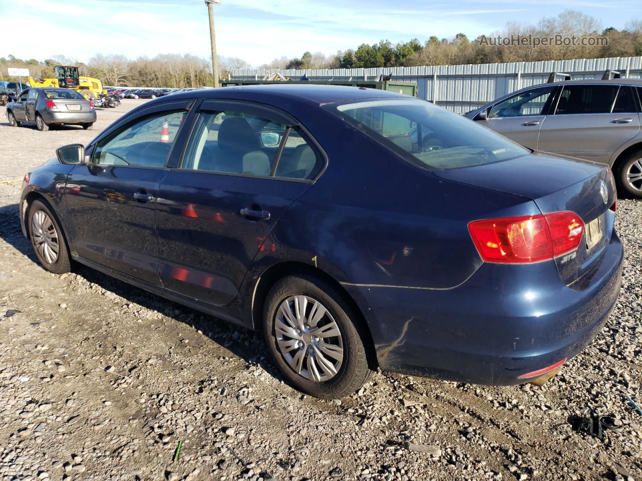 2012 Volkswagen Jetta Base Blue vin: 3VW2K7AJ9CM367223