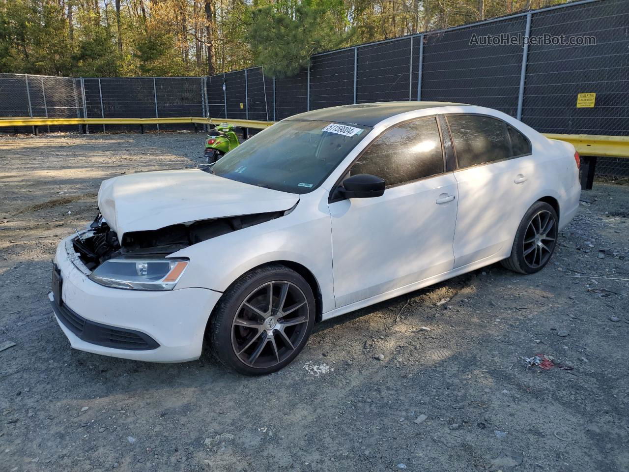 2012 Volkswagen Jetta Base White vin: 3VW2K7AJ9CM386886