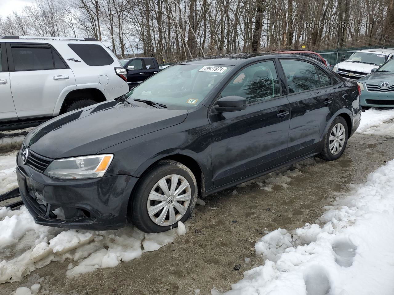 2013 Volkswagen Jetta Base Black vin: 3VW2K7AJ9DM286479