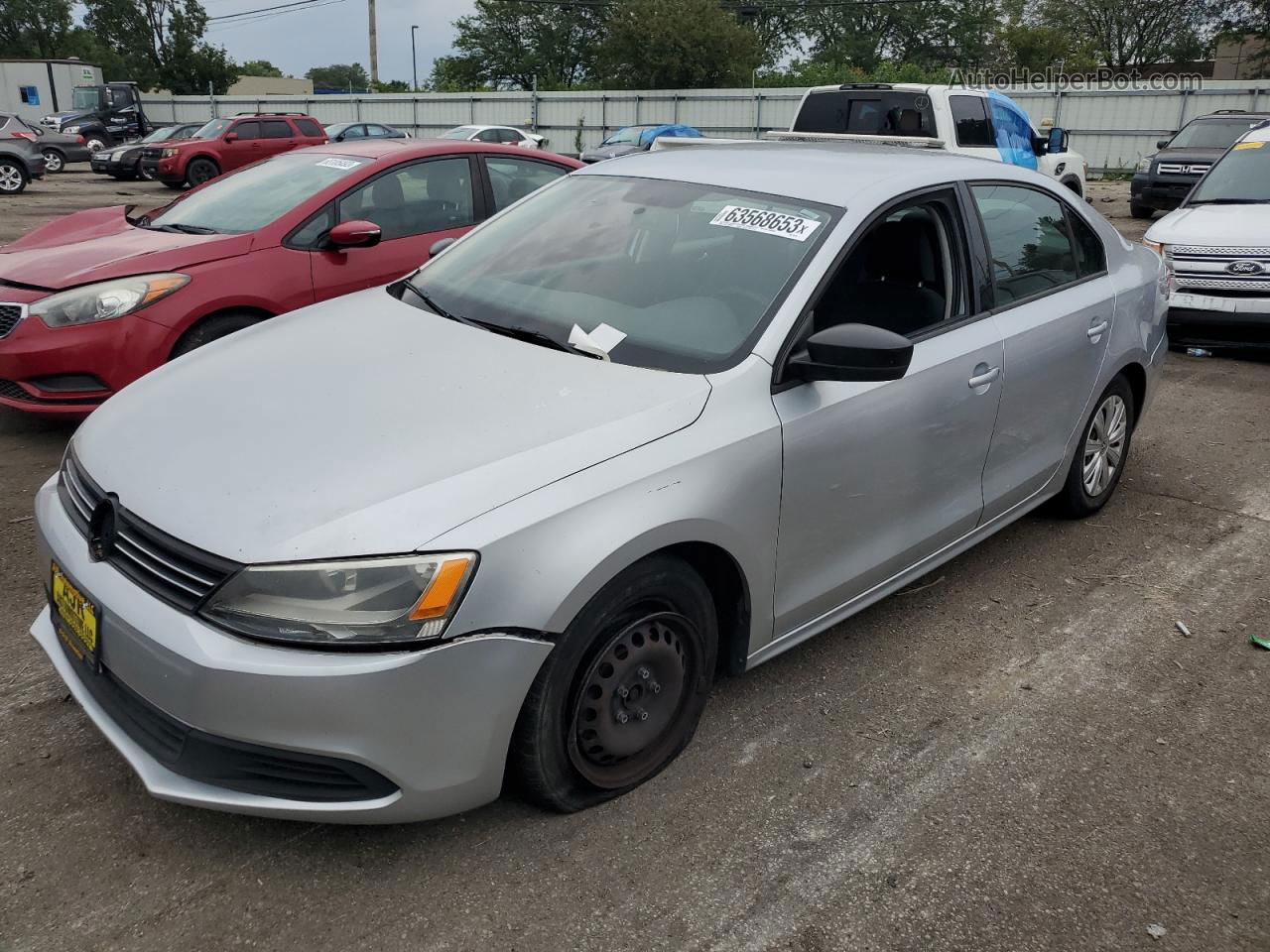 2013 Volkswagen Jetta Base Silver vin: 3VW2K7AJ9DM307508