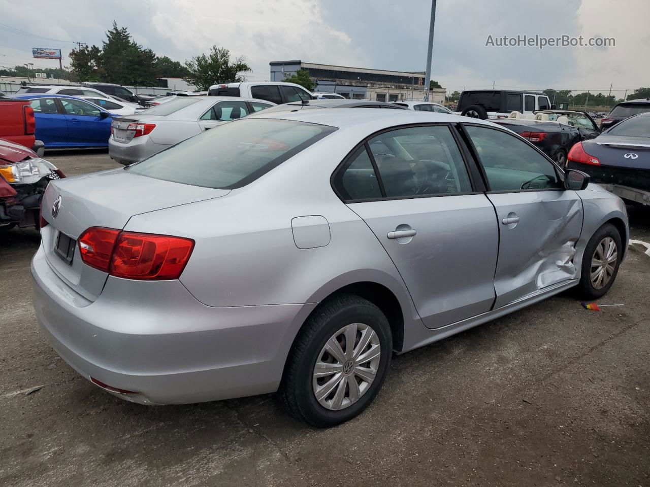 2013 Volkswagen Jetta Base Silver vin: 3VW2K7AJ9DM307508