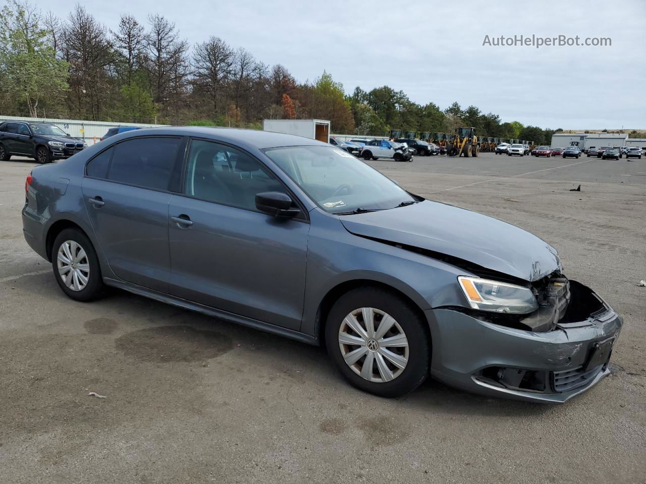 2013 Volkswagen Jetta Base Gray vin: 3VW2K7AJ9DM378899