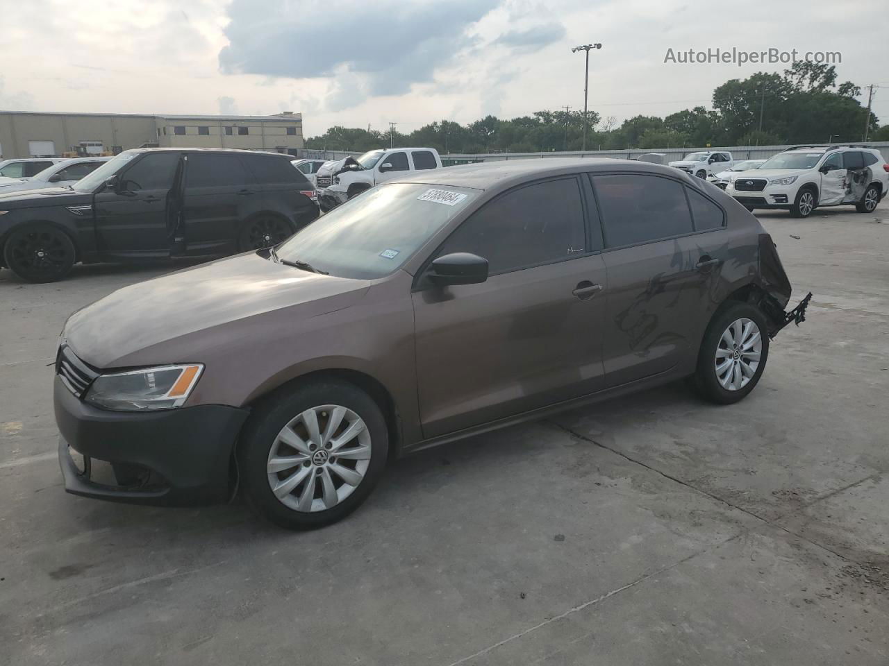 2013 Volkswagen Jetta Base Brown vin: 3VW2K7AJ9DM390647