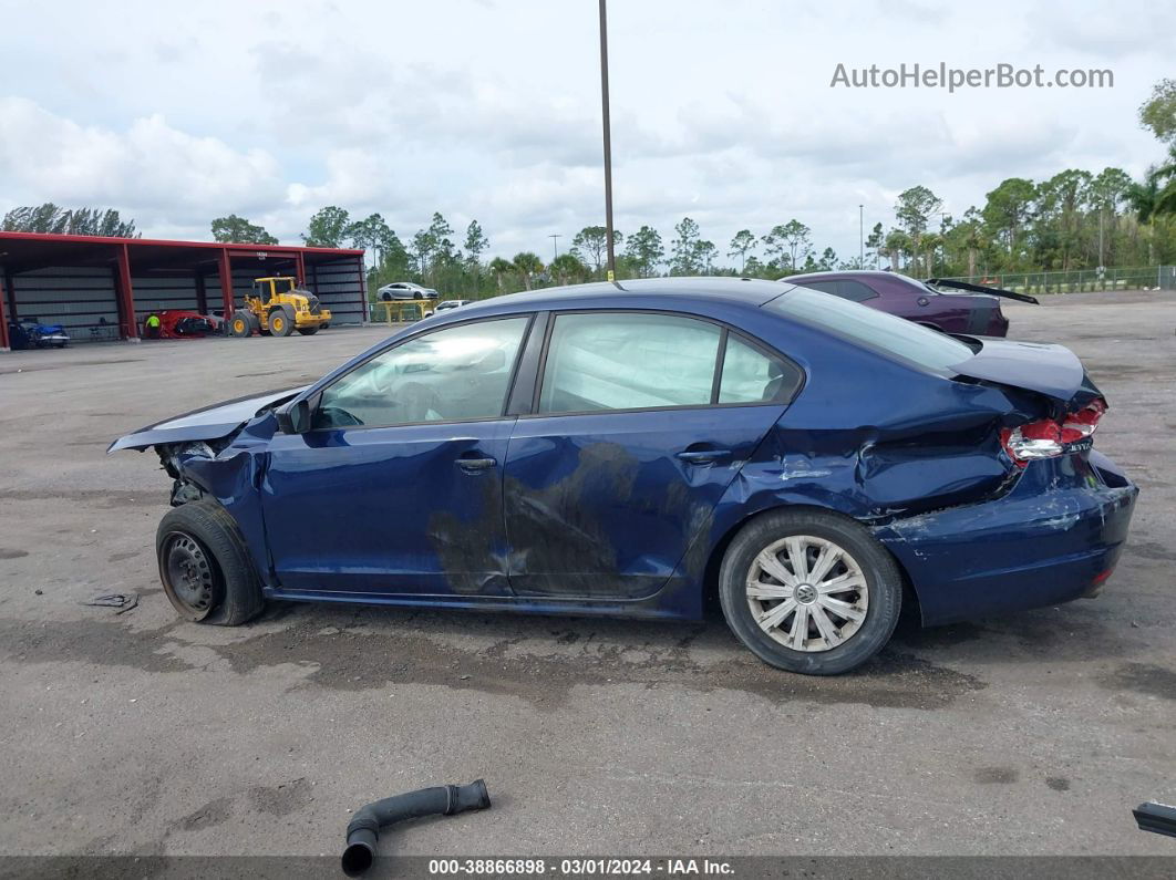 2014 Volkswagen Jetta 2.0l S Blue vin: 3VW2K7AJ9EM319885