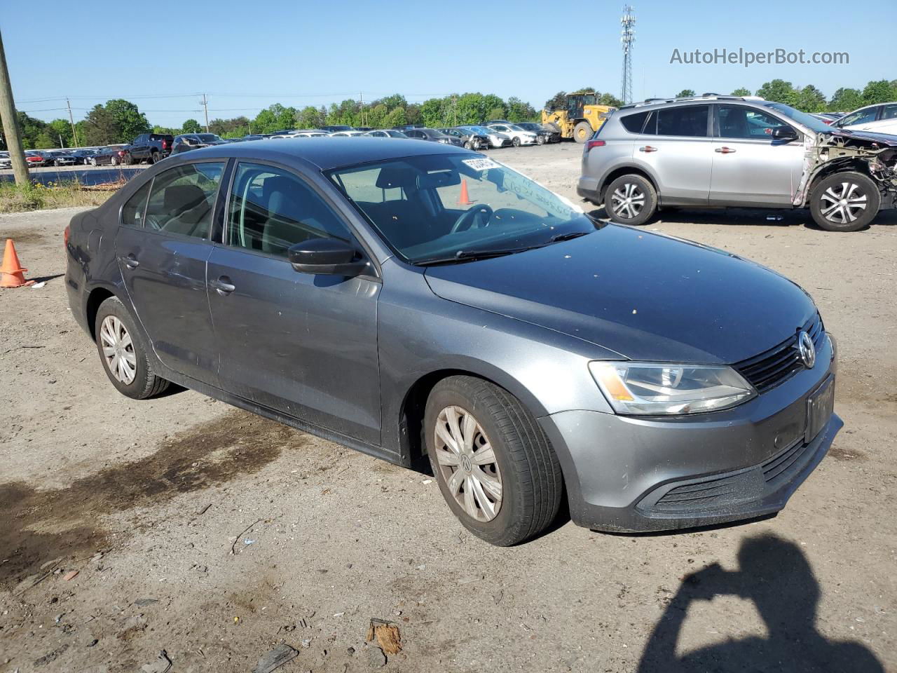 2014 Volkswagen Jetta Base Gray vin: 3VW2K7AJ9EM322575