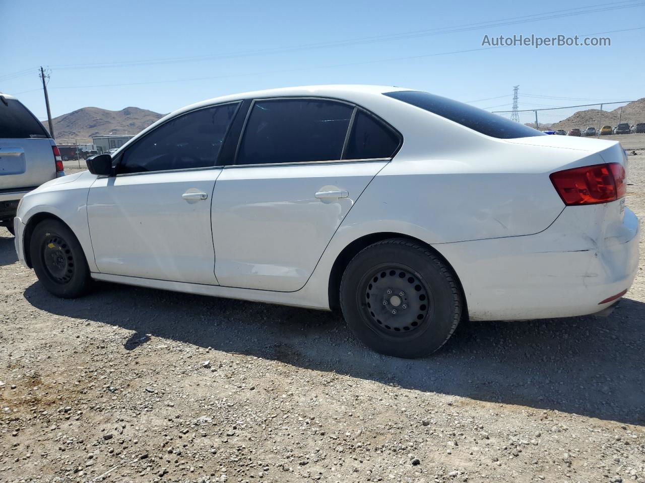 2014 Volkswagen Jetta Base White vin: 3VW2K7AJ9EM357651