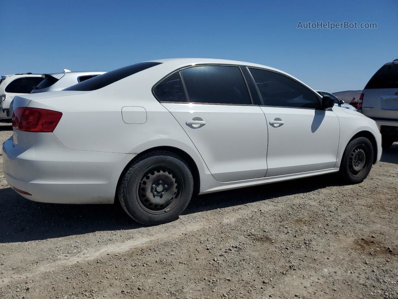 2014 Volkswagen Jetta Base White vin: 3VW2K7AJ9EM357651