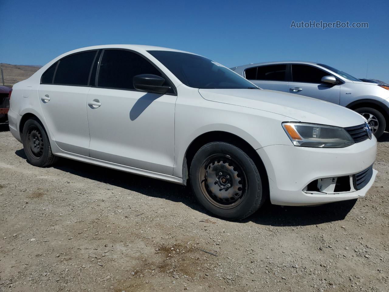 2014 Volkswagen Jetta Base White vin: 3VW2K7AJ9EM357651