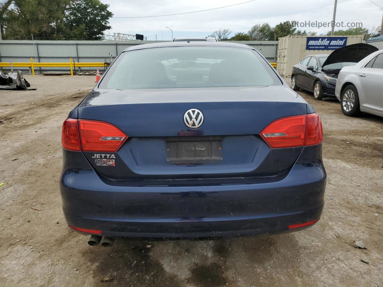 2014 Volkswagen Jetta Base Синий vin: 3VW2K7AJ9EM375356