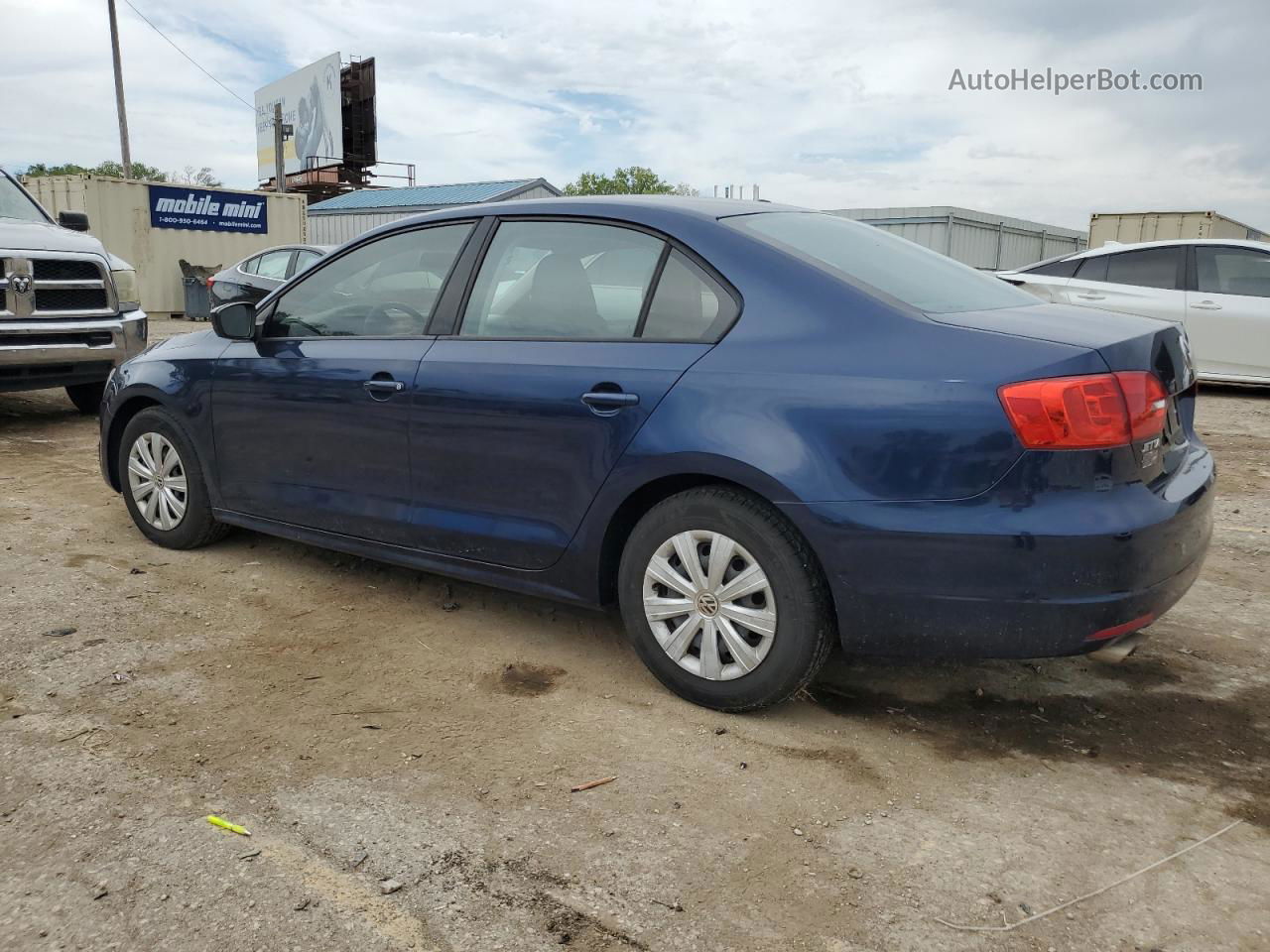 2014 Volkswagen Jetta Base Синий vin: 3VW2K7AJ9EM375356