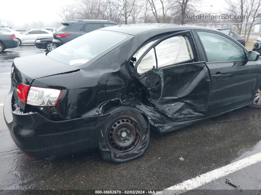 2014 Volkswagen Jetta 2.0l S Black vin: 3VW2K7AJ9EM399818