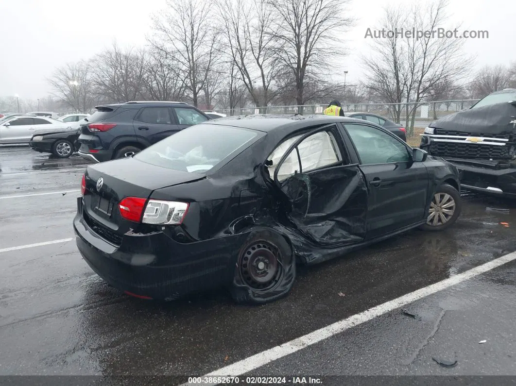 2014 Volkswagen Jetta 2.0l S Black vin: 3VW2K7AJ9EM399818