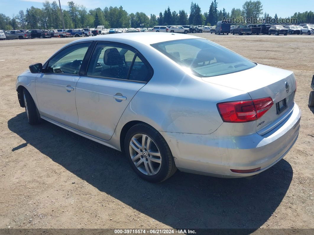 2015 Volkswagen Jetta 2.0l S Silver vin: 3VW2K7AJ9FM201580