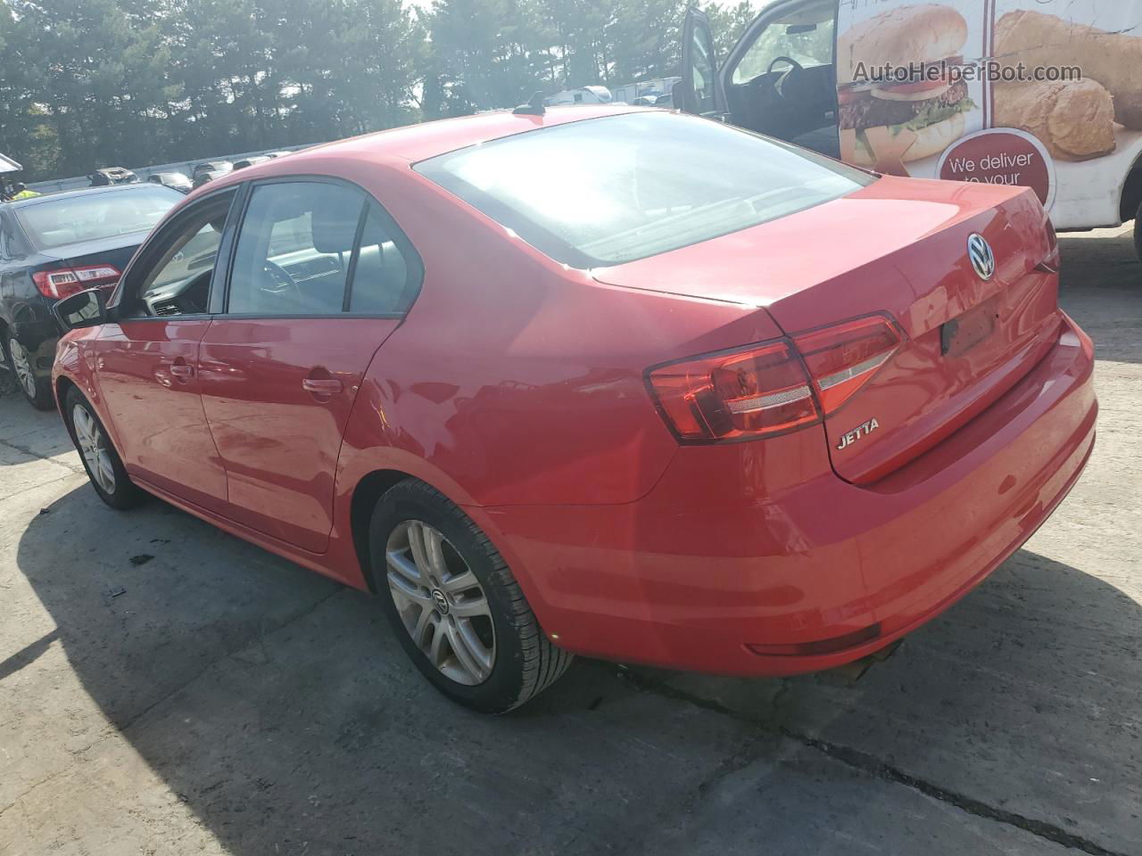 2015 Volkswagen Jetta Base Красный vin: 3VW2K7AJ9FM217343