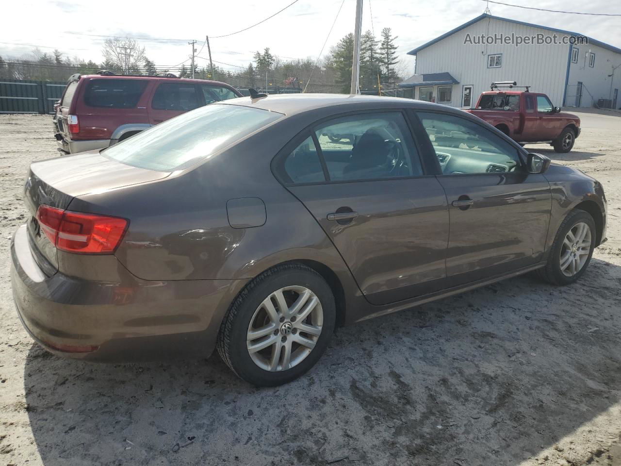 2015 Volkswagen Jetta Base Brown vin: 3VW2K7AJ9FM241321