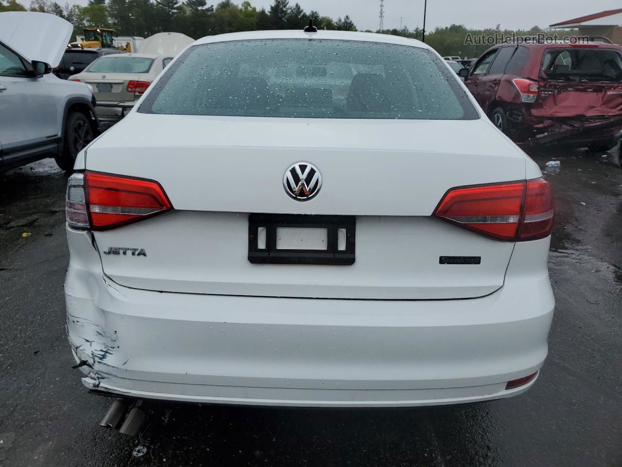 2015 Volkswagen Jetta Base White vin: 3VW2K7AJ9FM293581