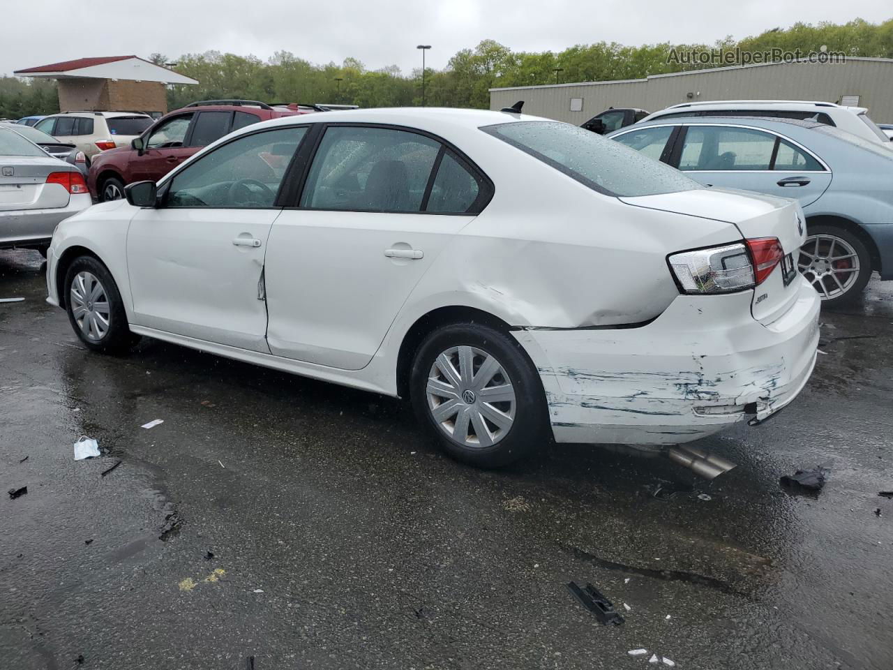 2015 Volkswagen Jetta Base White vin: 3VW2K7AJ9FM293581