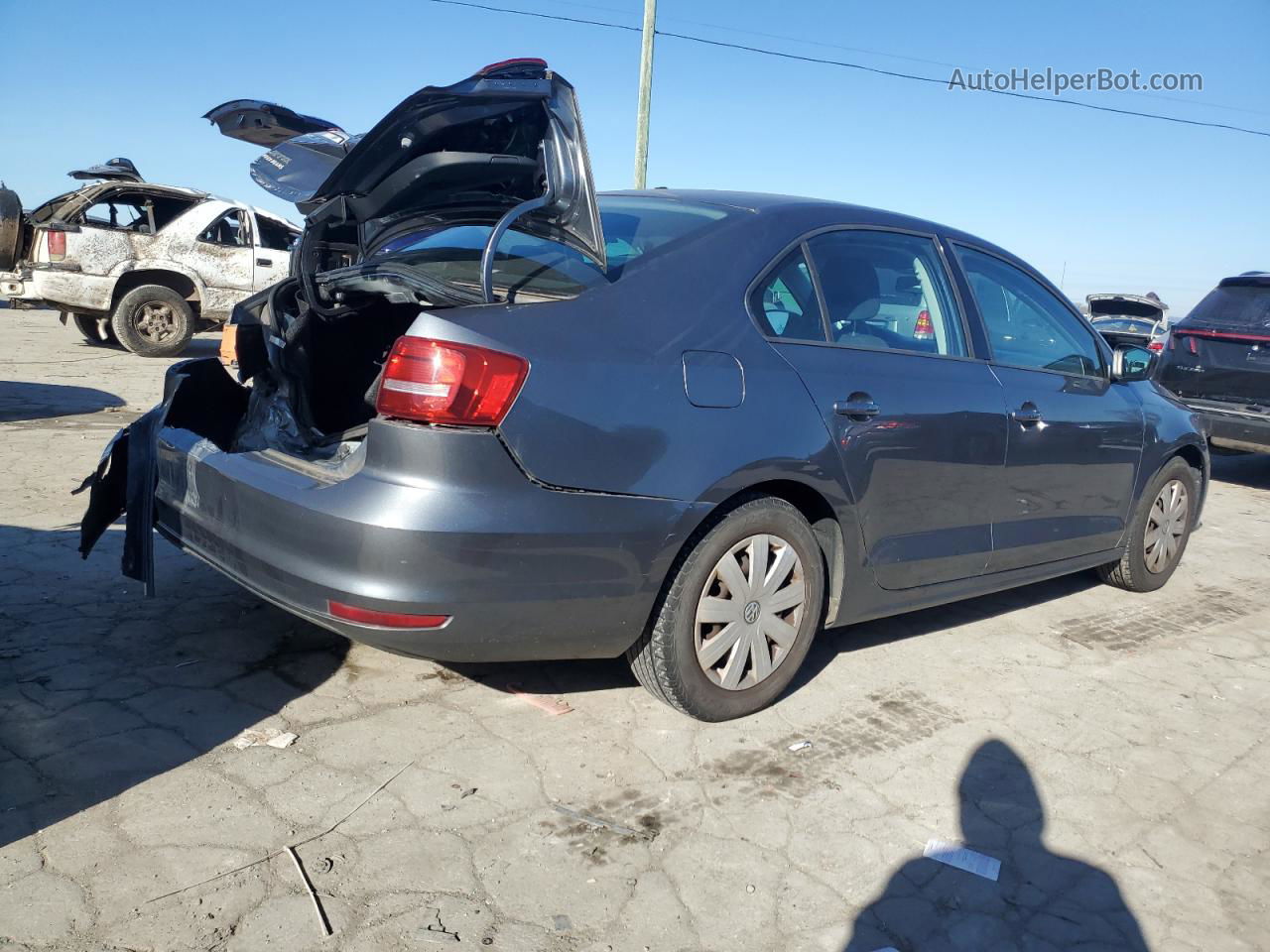 2015 Volkswagen Jetta Base Серый vin: 3VW2K7AJ9FM318382