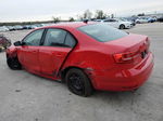 2015 Volkswagen Jetta Base Red vin: 3VW2K7AJ9FM407479