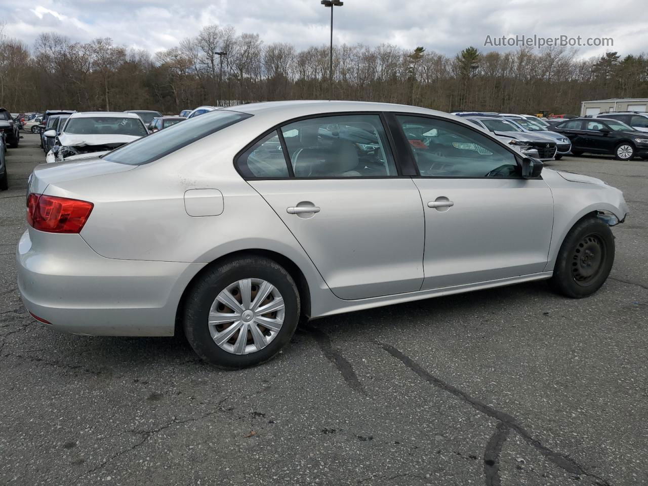 2011 Volkswagen Jetta Base Silver vin: 3VW2K7AJXBM390539